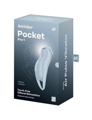 SATISFYER - POCKET PRO 1 CLITORIS STIMULATOR LIGHT BLUE