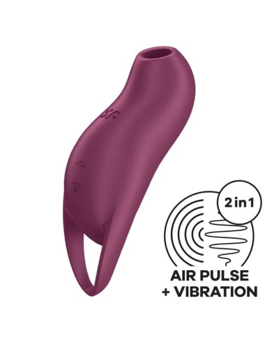 SATISFYER - POCKET PRO 1 CLITORIS STIMULATOR GARNET