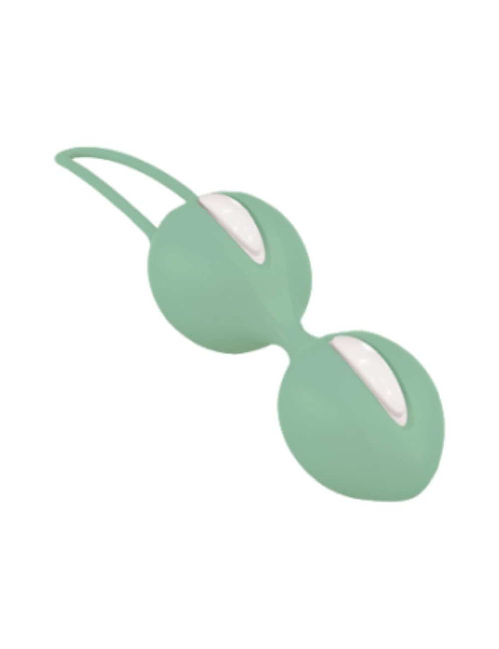 FUN FACTORY - SMARTBALLS DUO PELVIC BALLS WHITE / GREEN PISTACHIO FUN FACTORY - SMARTBALLS DUO PELVIC BALLS WHITE / GREEN PISTACHIO