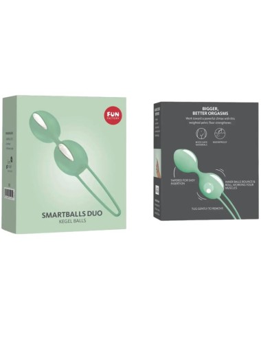 FUN FACTORY - SMARTBALLS DUO PELVIC BALLS WHITE / GREEN PISTACHIO