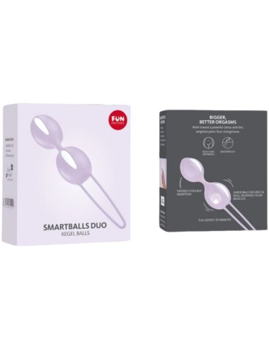 FUN FACTORY - SMARTBALLS DUO PELVIC BALLS WHITE / PASTEL LILAC