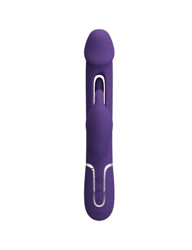 PRETTY LOVE - KAMPAS RABBIT 3 IN 1 MULTIFUNCTION VIBRATOR WITH TONGUE VIOLET