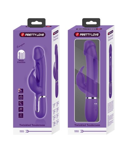 PRETTY LOVE - KAMPAS RABBIT 3 IN 1 MULTIFUNCTION VIBRATOR WITH TONGUE VIOLET