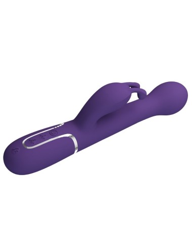 PRETTY LOVE - DEJON RABBIT VIBRATOR 3 IN 1 MULTIFUNCTION PURPLE