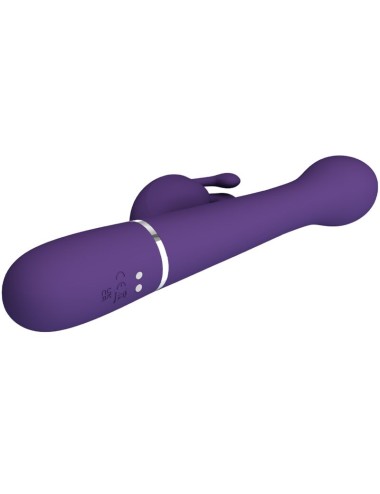 PRETTY LOVE - DEJON RABBIT VIBRATOR 3 IN 1 MULTIFUNCTION PURPLE