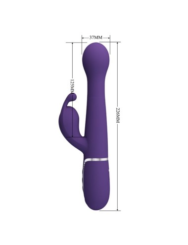 PRETTY LOVE - DEJON RABBIT VIBRATOR 3 IN 1 MULTIFUNCTION PURPLE