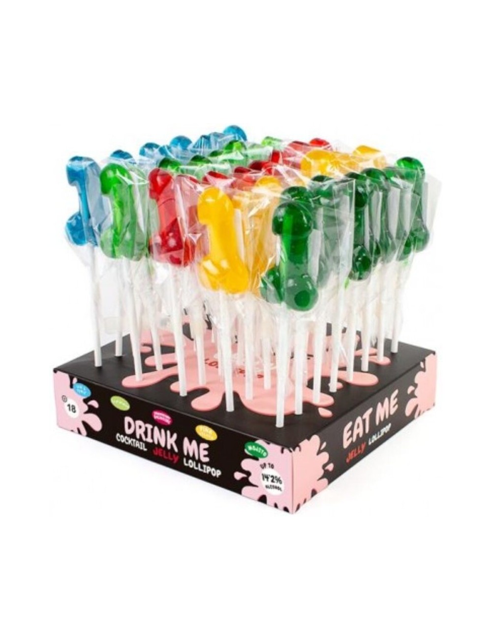 SECRETPLAY - DISPLAY ASSORTMENT PENIS LOLLIPOPS WITH ALCOHOL 40 UNITS SECRETPLAY - DISPLAY ASSORTMENT PENIS LOLLIPOPS WITH ALCOHOL 40 UNITS