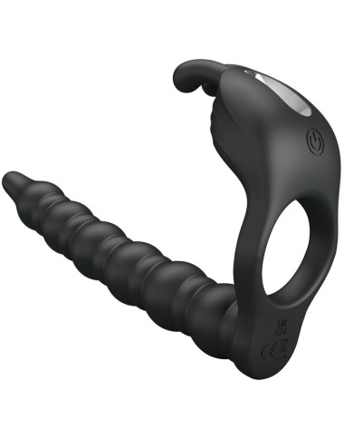 PRETTY LOVE - BLACKNEY PENIS RING WITH BLACK VIBRATOR PLUG