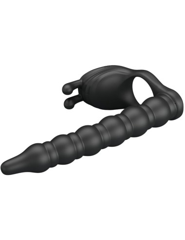 PRETTY LOVE - BLACKNEY PENIS RING WITH BLACK VIBRATOR PLUG