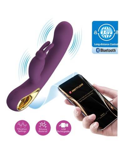 PRETTY LOVE - LIAM RABBIT VIBRATOR & G SPOT STIMULATOR PURPLE