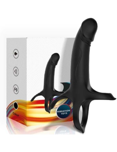 ARMONY - DILDO WITH RING & VIBRATOR BLACK