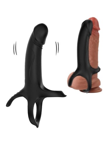 ARMONY - DILDO WITH RING & VIBRATOR BLACK