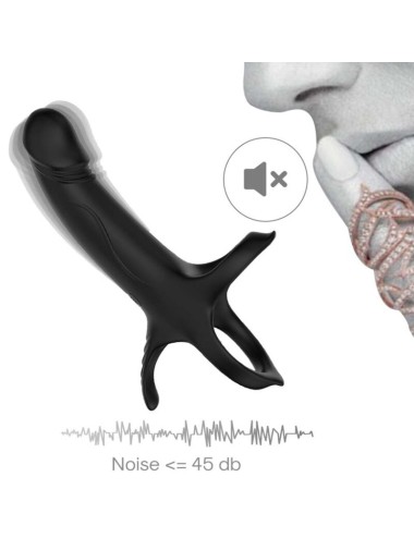 ARMONY - DILDO WITH RING & VIBRATOR BLACK