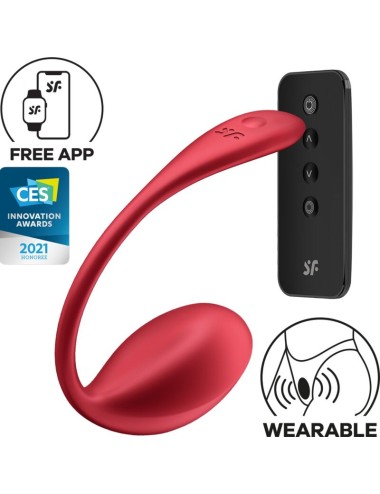 SATISFYER - SHINY PETAL G POINT REMOTE CONTROL STIMULATOR RED FREE APP
