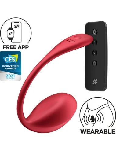 SATISFYER - SHINY PETAL G POINT REMOTE CONTROL STIMULATOR RED FREE APP
