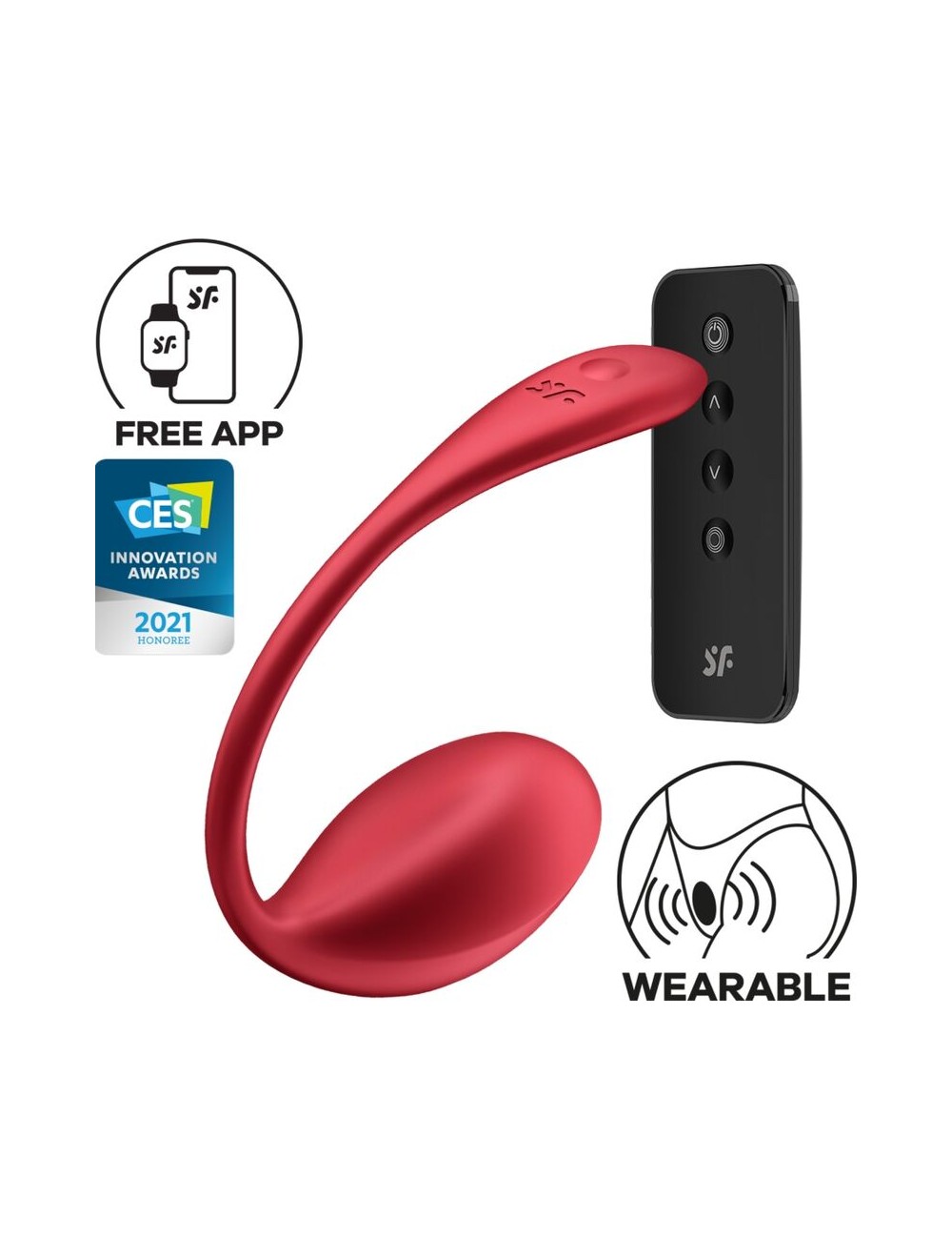 SATISFYER - SHINY PETAL G POINT REMOTE CONTROL STIMULATOR RED FREE APP SATISFYER - SHINY PETAL G POINT REMOTE CONTROL STIMULATOR RED FREE APP