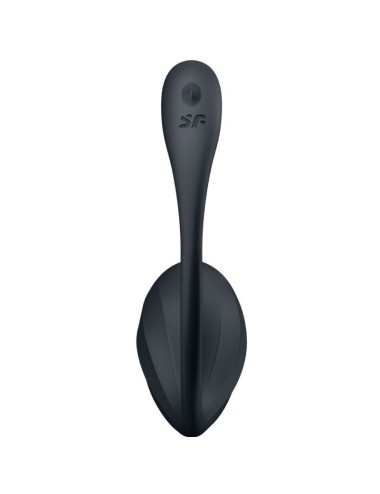 SATISFYER - RIBBED PETAL G POINT STIMULATOR REMOTE CONTROL BLACK FREE APP