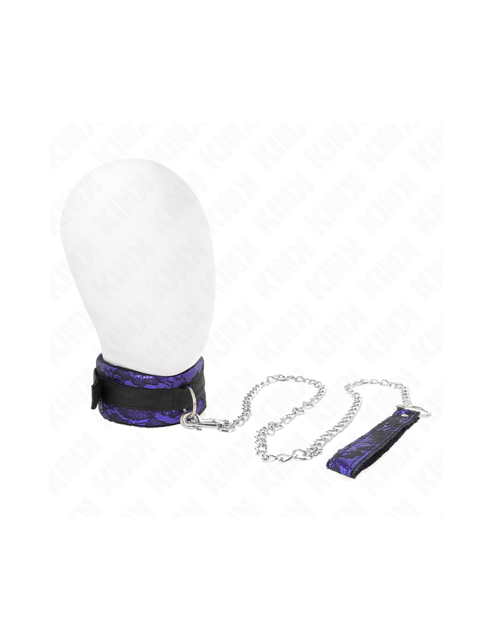 KINK - SHORT VELVET LACE NECKLACE WITH BELT 105 CM WITH NYLON TRIM 44 X 5.5 CM