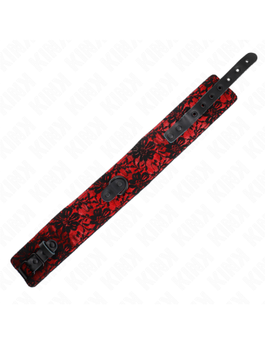 KINK - LACE NECKLACE WITH BELT WITH REAL LEATHER BELT 105 CM / 44 X 5.5 CM