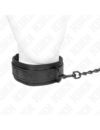 KINK - NEOPRENE BONDAGE COLLAR MODEL 2 WITH BELT 78 CM ADJUSTABLE 37.5 X 49.5 CM
