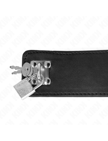 KINK - NECKLACE WITH BELT 65 CM WITH WIDE BLACK STRAP ADJUSTABLE 33.5-41 CM X 5 CM