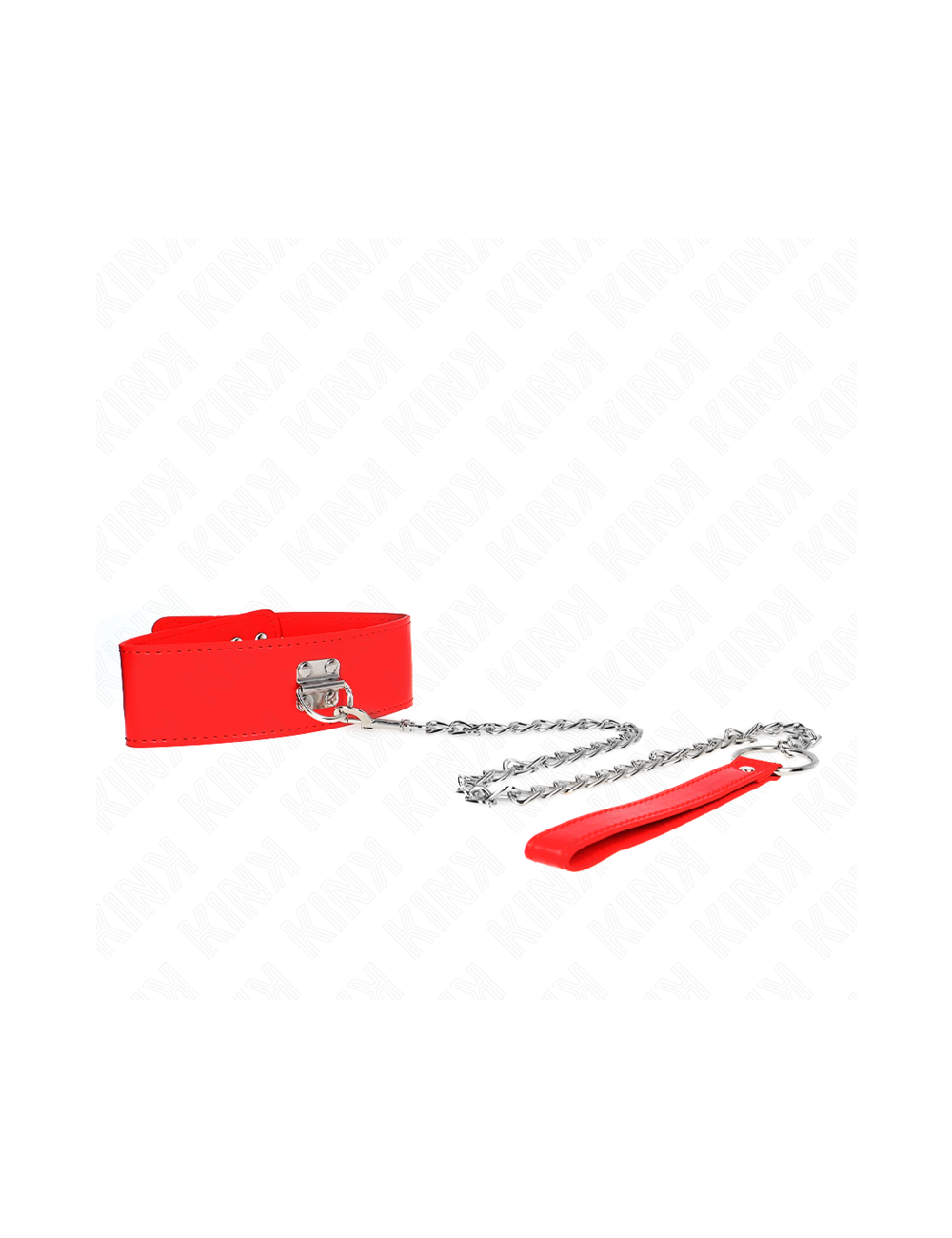 KINK - NECKLACE WITH BELT 65 CM WITH WIDE RED STRAP ADJUSTABLE 33.5-41 CM X 5 CM