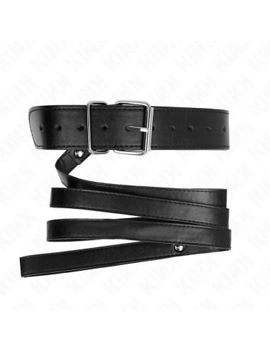 KINK - NECKLACE WITH BELT 116 CM BLACK STRAP ADJUSTABLE 32-50 CM X 8 CM