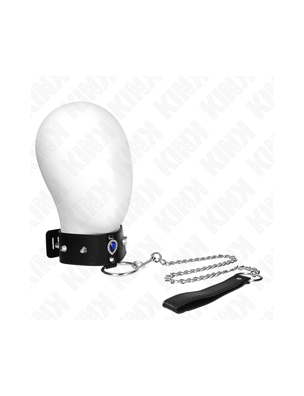 KINK - NECKLACE 65 CM WITH STRAP WITH BLUE DIAMONDS ADJUSTABLE 36-43 CM X 5 CM