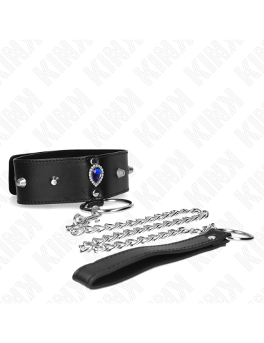 KINK - NECKLACE 65 CM WITH STRAP WITH BLUE DIAMONDS ADJUSTABLE 36-43 CM X 5 CM
