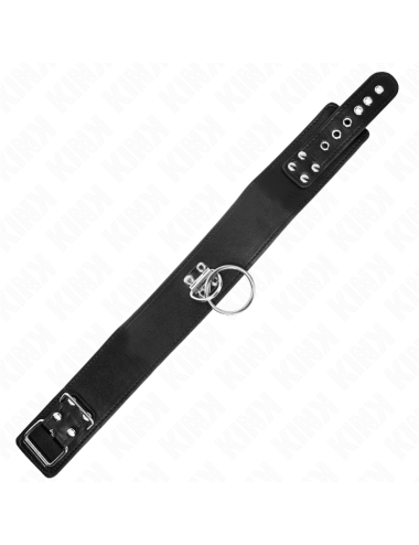 KINK - STUDDED LEASH 116 CM COLLAR WITH LEATHERETTE STRAP 50 X 5 CM