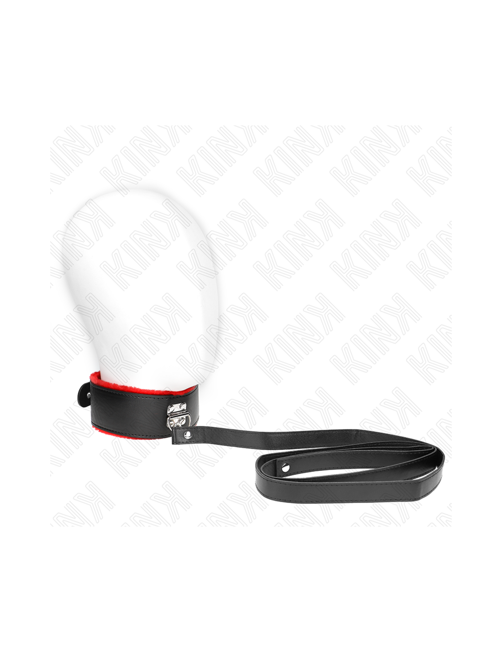KINK - NECKLACE WITH BELT 116 CM WITH RED LEATHER STRAP ADJUSTABLE 40-48 CM X 6 CM