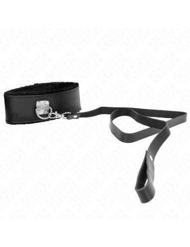 KINK - NECKLACE WITH BELT 116 CM WITH BLACK LEATHER STRAP ADJUSTABLE 40-48 CM X 6 CM