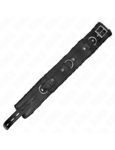 KINK - COLLAR WITH LEASH 65 CM WITH RESTRICTIONS BLACK 36-42 CM X 5.5 CM