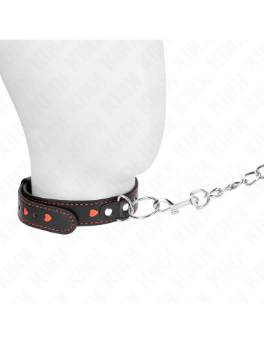 KINK - NECKLACE WITH STRAP 65 CM HEART DETAILS 52.5 X 2.5 CM