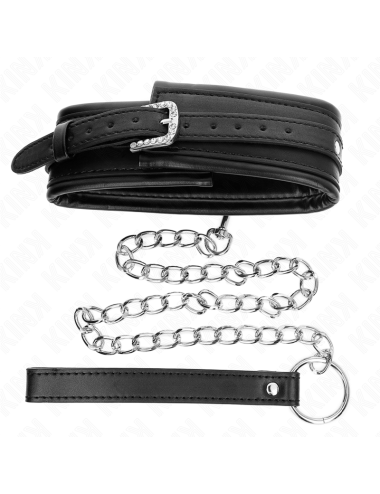 KINK - NECKLACE WITH SHINY BUCKLE STRAP 65 CM 48.5 CM X 5.3 CM