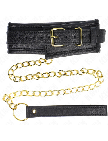 KINK - NECKLACE WITH SPONGE IMITATION LEATHER STRAP MODEL 1 ADJUSTABLE 37-54 CM X 3 CM