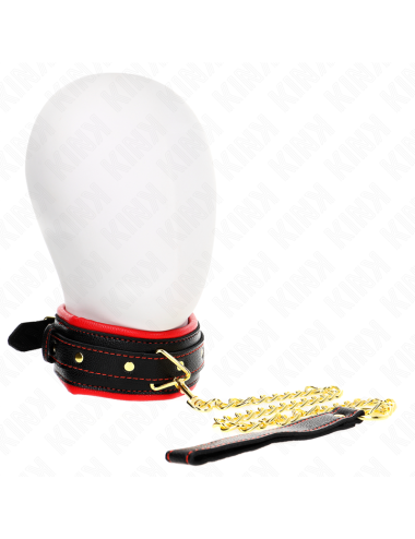 KINK - NECKLACE WITH SPONGE IMITATION LEATHER STRAP MODEL 2 ADJUSTABLE 37-54 CM X 3 CM