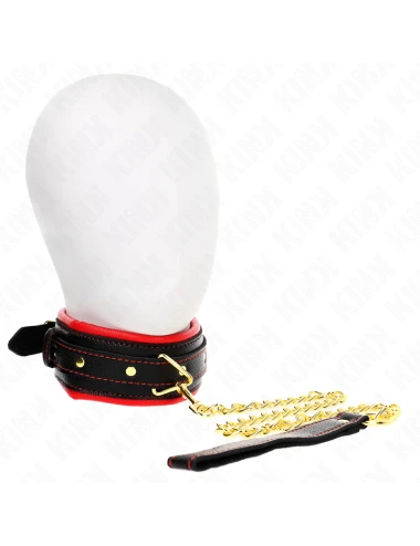 KINK - NECKLACE WITH SPONGE IMITATION LEATHER STRAP MODEL 2 ADJUSTABLE 37-54 CM X 3 CM