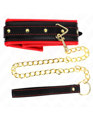 KINK - NECKLACE WITH SPONGE IMITATION LEATHER STRAP MODEL 2 ADJUSTABLE 37-54 CM X 3 CM