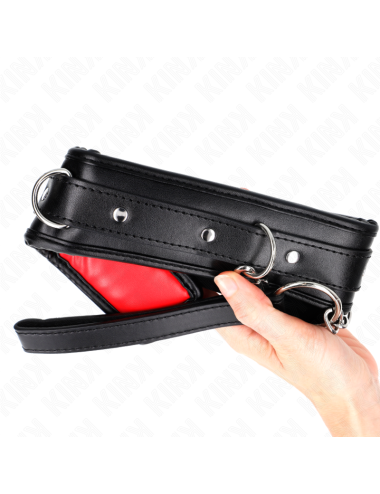 KINK - NECKLACE WITH SPONGE IMITATION LEATHER STRAP MODEL 3 ADJUSTABLE 37-54 CM X 3 CM