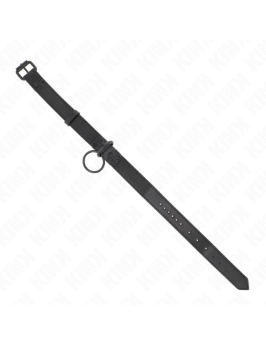 KINK - COLLAR WITH DARK LEASH 65 CM ADJUSTABLE 37-54 CM X 3 CM