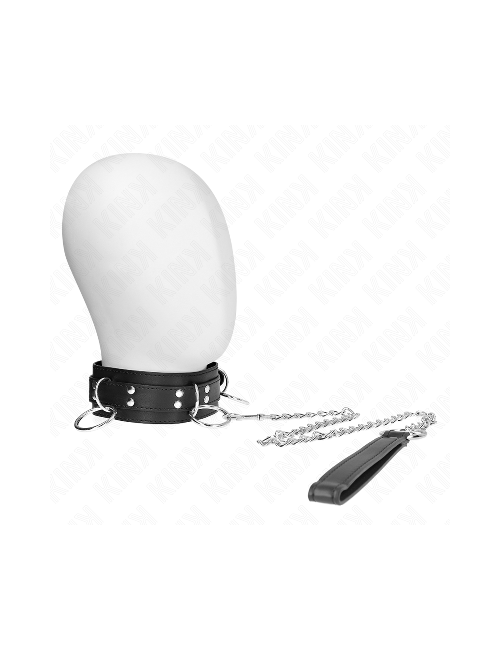 KINK - 3 RING SLAVERY NECKLACE WITH STRAP 80 CM 53 X 5 CM