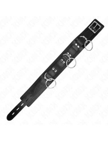 KINK - 3 RING SLAVERY NECKLACE WITH STRAP 80 CM 53 X 5 CM