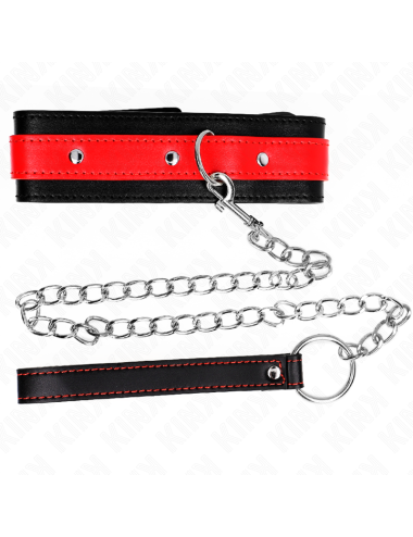 KINK - NECKLACE WITH RED STRAP 65 CM AJUSTABLE 36-43 CM X 5 CM