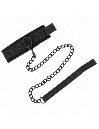 KINK - BASIC MODEL COLLAR WITH LEASH 77 CM MODEL 5 AJUSTABLE 34-54 CM X 5 CM