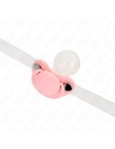 KINK - PINK PACIFIER SHAPED GAG 5.5 x 4 CM ADJUSTABLE 43-60 CM