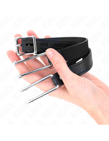 KINK - METAL HOOK GAG 11.5 CM WITH LEATHERETTE STRAP ADJUSTABLE 39-58 CM X 2 CM