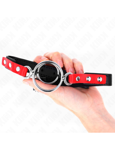 KINK - GAG WITH MULTIPLE O-RINGS 4 / 4.8 CM RED 38 X 56 CM