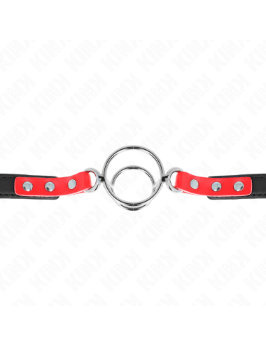 KINK - GAG WITH MULTIPLE O-RINGS 4 / 4.8 CM RED 38 X 56 CM