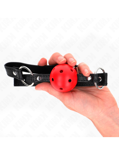 KINK - HOLLOW HARD RED BALL 4.5 CM GAG MODEL 1 63.5 X 2 CM